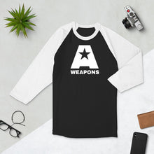 Load image into Gallery viewer, AWEAPONRY: A-Weapons 3/4 jersey shirt (WHITE/BLACK)
