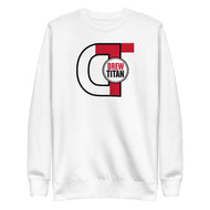 DREW TITAN: DT FITNESS PULLOVER SWEATSHIRT (WHITE/RED)
