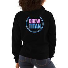 Load image into Gallery viewer, DREW TITAN: DT WOMENS Unisex Hoodie (BLACK/PINK)
